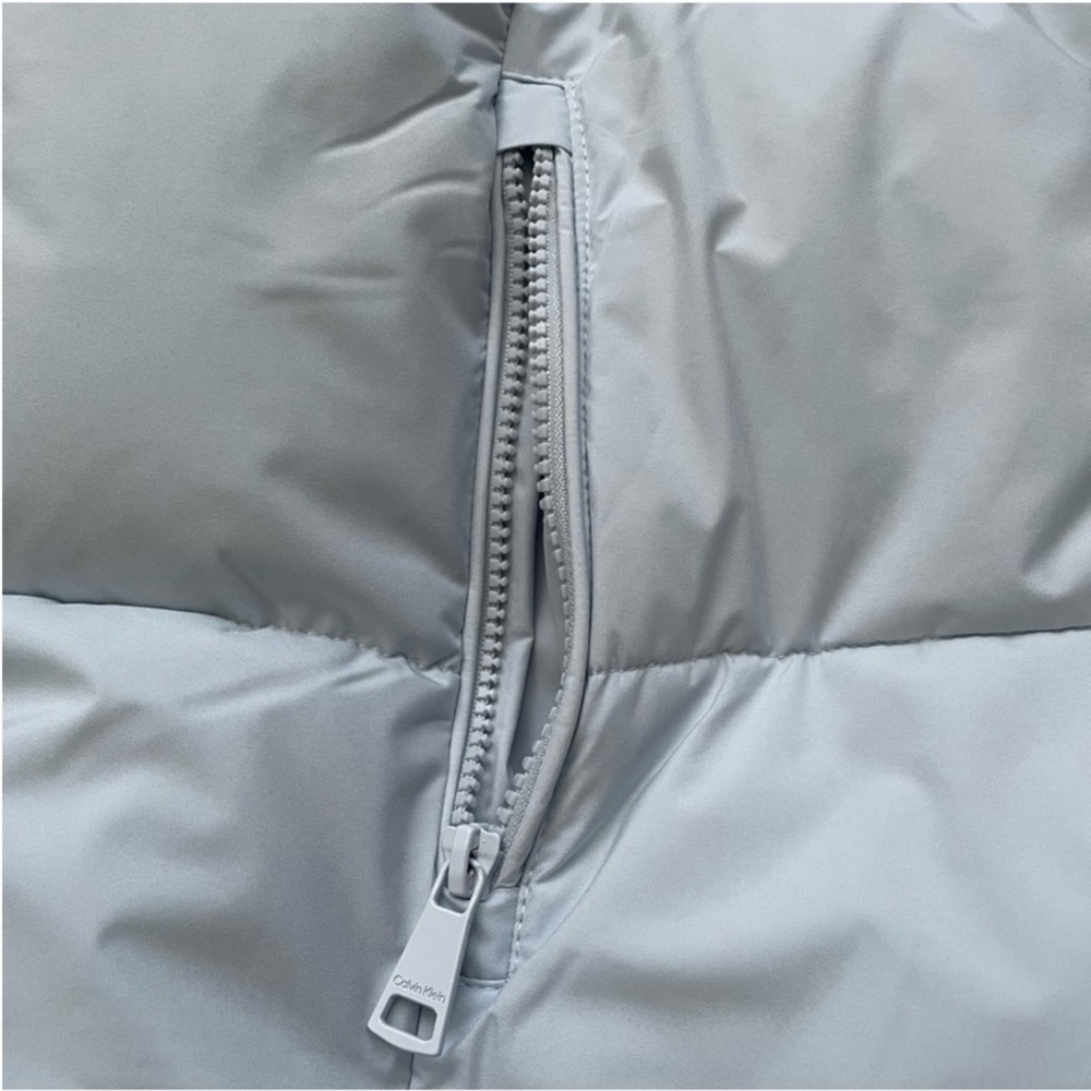 NWT Calvin Klein Long Light Blue Puffer Coat – XL - Picture 6 of 13